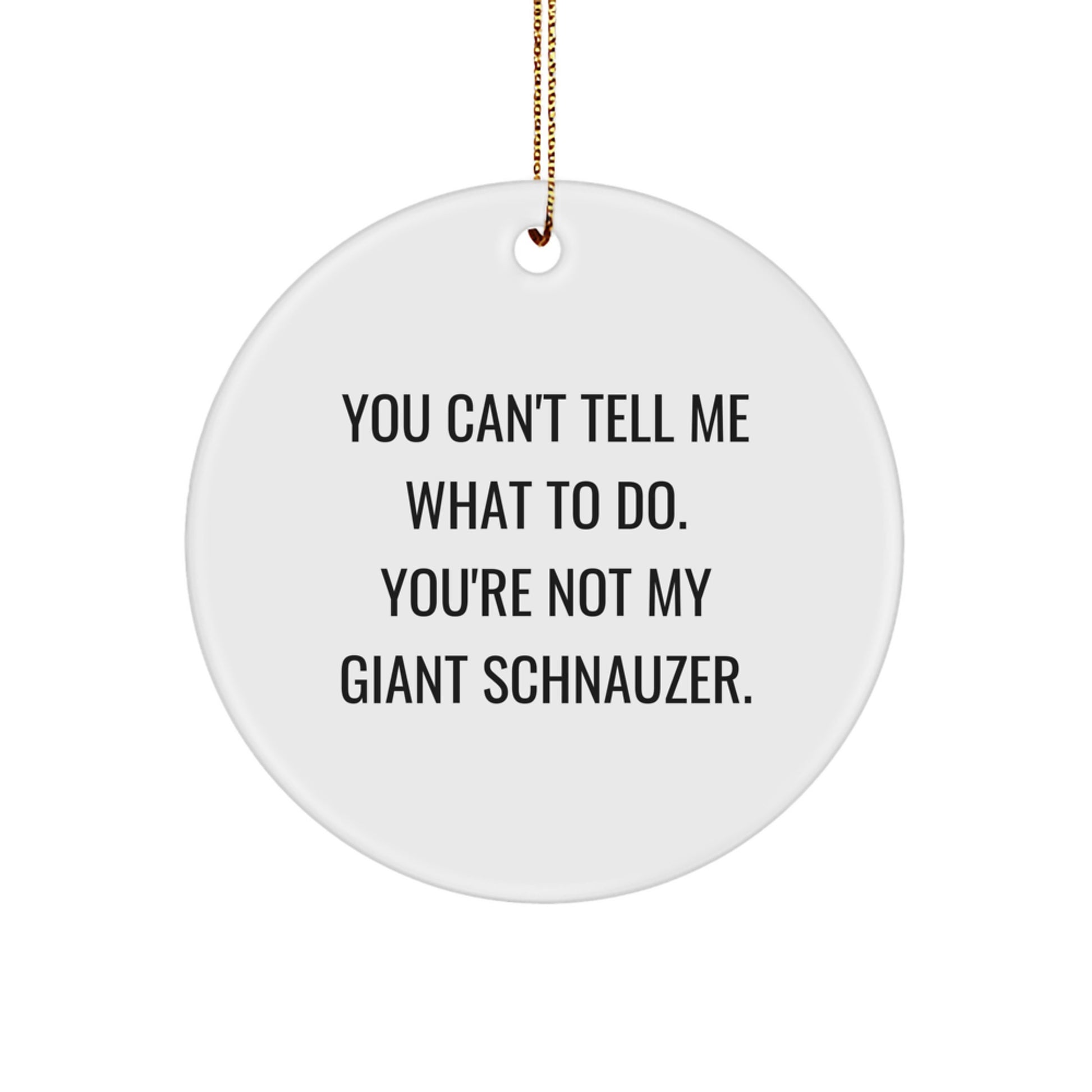 Funny Giant Schnauzer Dog Circle Ornament Gifts from Men for Christmas Unique Gifts - Image 1