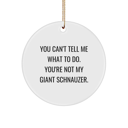 Funny Giant Schnauzer Dog Circle Ornament Gifts from Men for Christmas Unique Gifts - Image 1