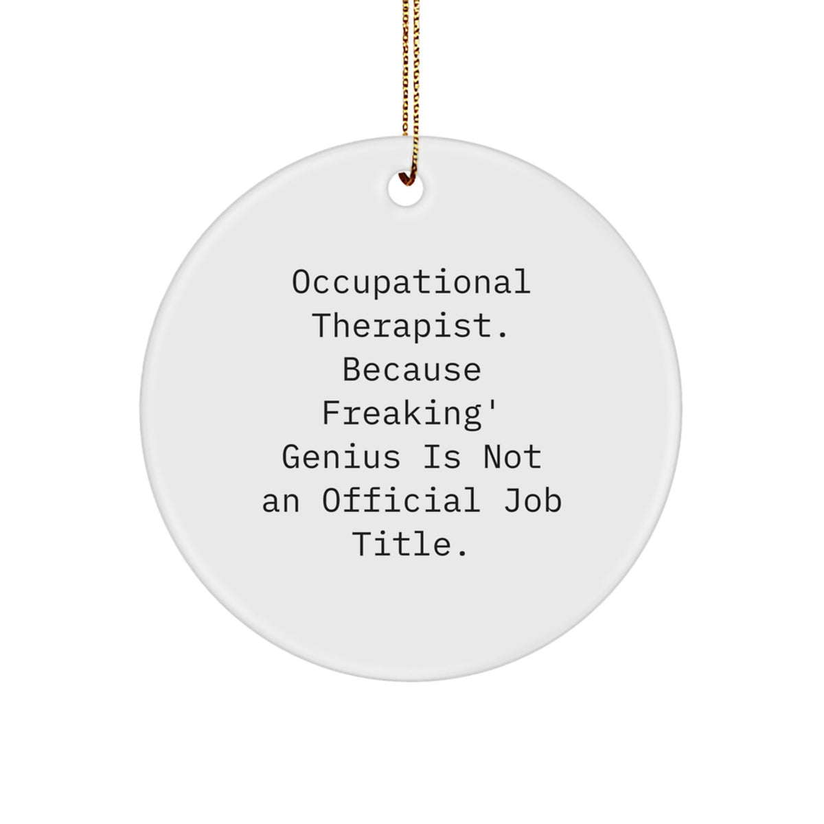 Funny Occupational Therapist Gifts from Coworkers, Unique Circle Ornaments for Occupational Therapist, Christmas Unique Gifts for Men, Women, Family - Image 1
