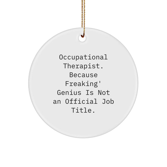 Funny Occupational Therapist Gifts from Coworkers, Unique Circle Ornaments for Occupational Therapist, Christmas Unique Gifts for Men, Women, Family - Image 1