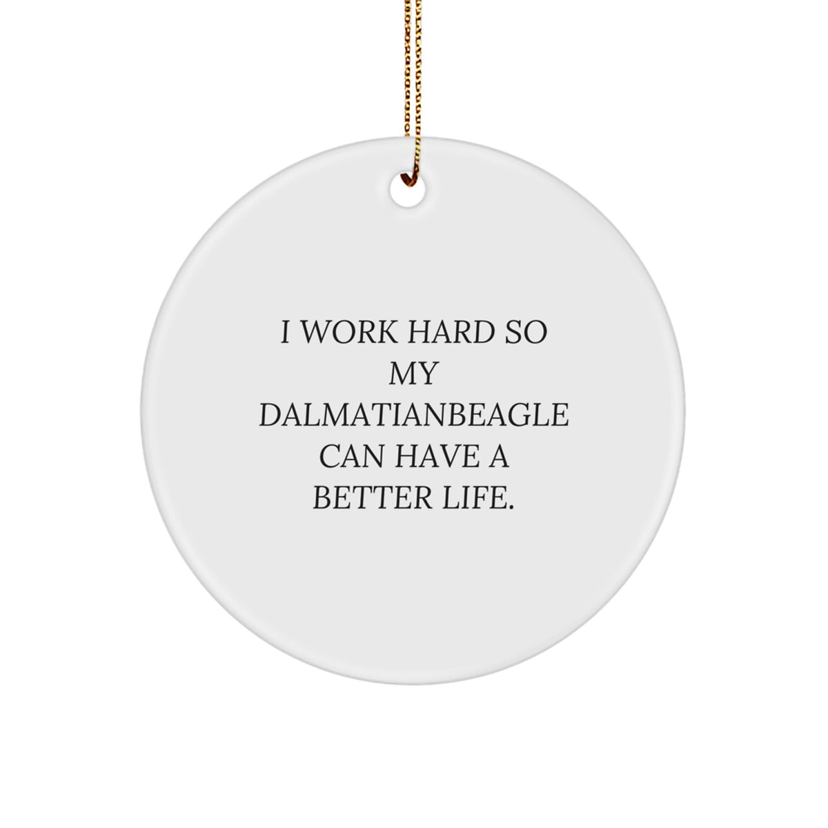 Collectible Dalmatian Circle Ornament Christmas Gift for Neighbors - Image 1