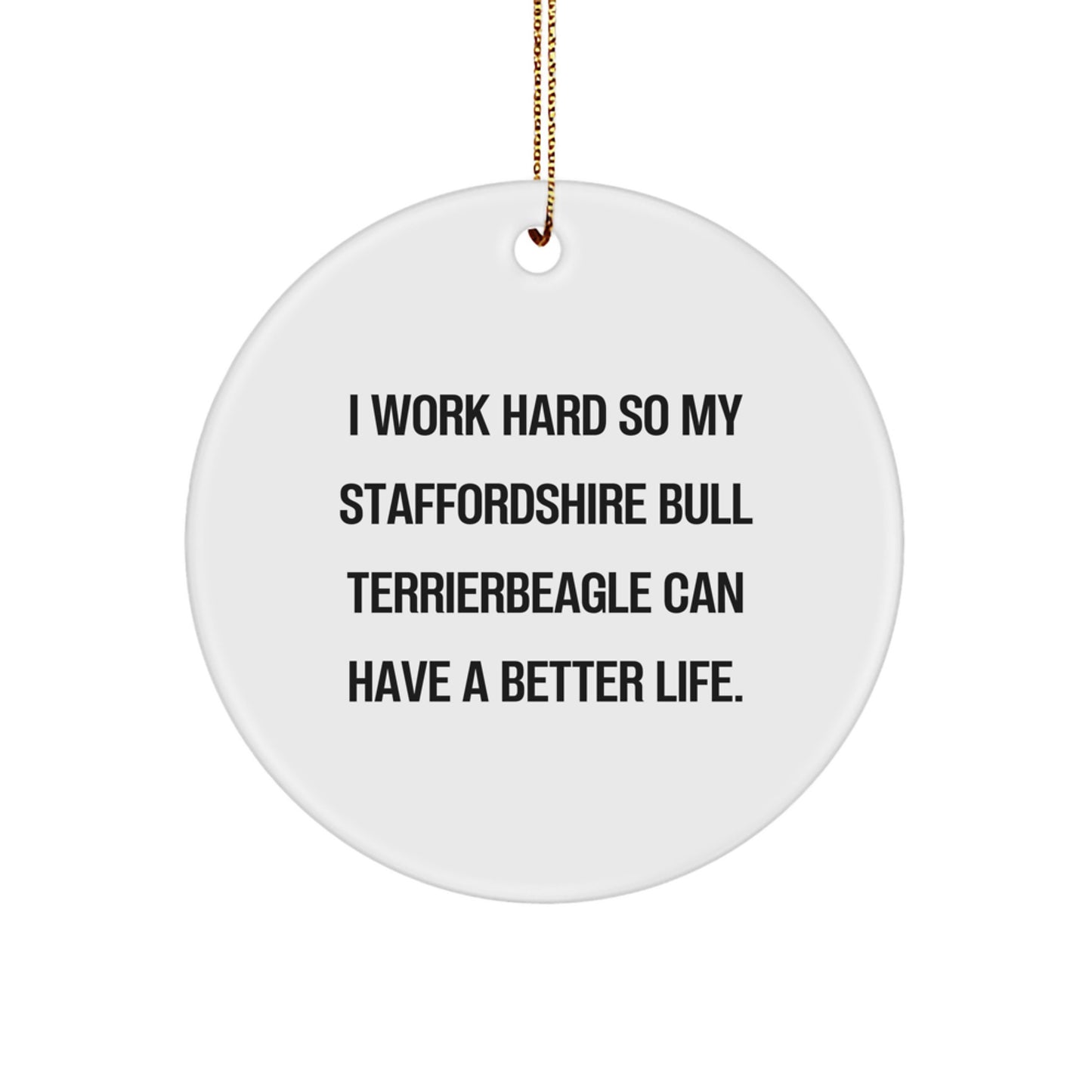 Funny Staffordshire Bull Terrier Dog Gifts from Men to Family for Christmas Unique Gifts - Image 1