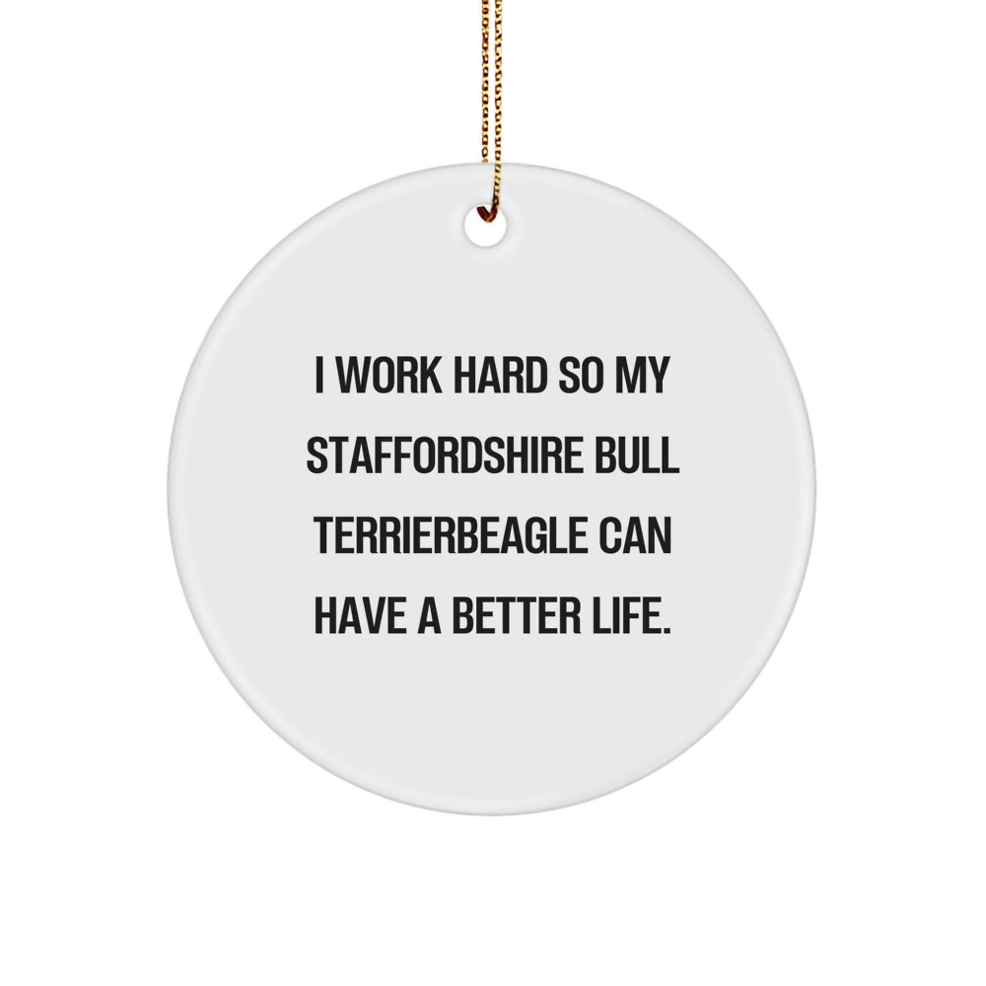 Funny Staffordshire Bull Terrier Dog Gifts from Men to Family for Christmas Unique Gifts - Image 1
