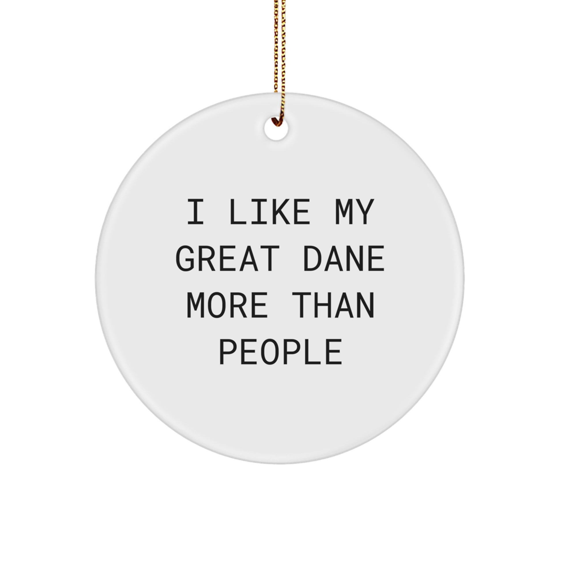Funny Great Dane Dog Christmas Unique Gifts from Friends for Great Dane Dog Owners Circle Ornament Holiday Decoration - Image 1