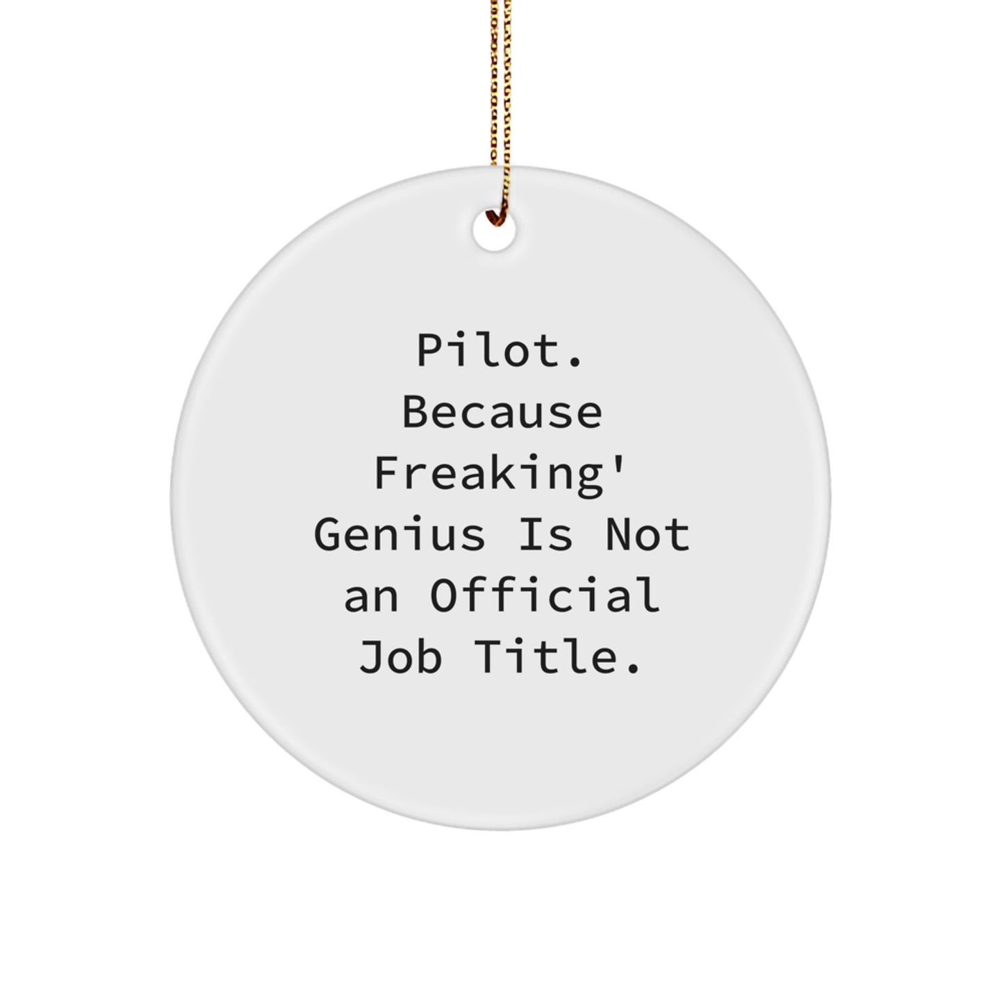 Funny Pilot Circle Ornaments for Christmas, Inspirational Gifts from Friends to Pilot Friends - Image 1