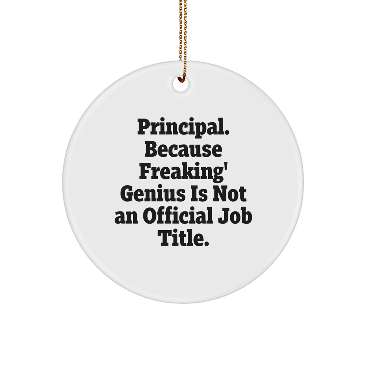 Principal Christmas Ornament for Him Freaking Genius Is Not Title Gift - Image 1