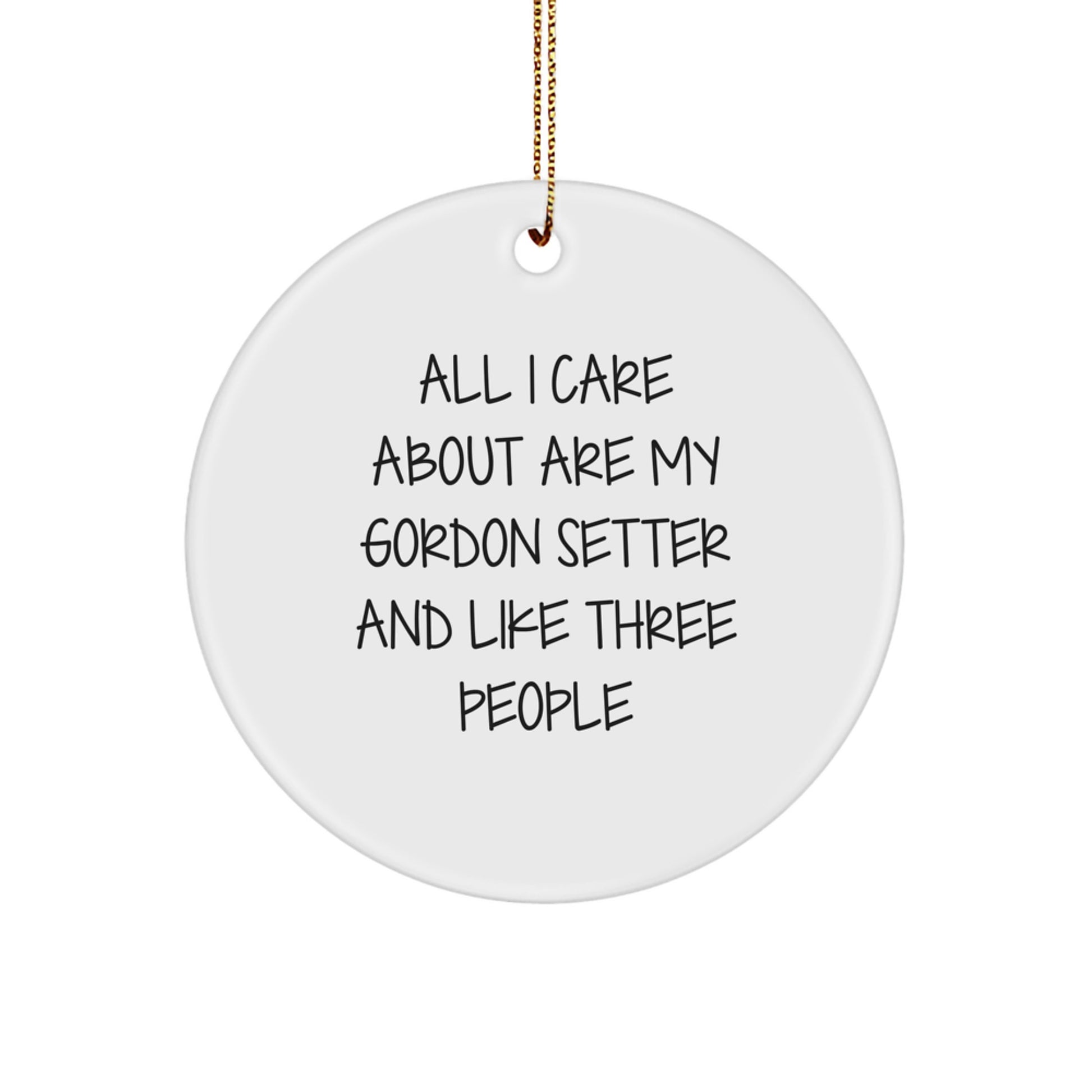 Gordon Setter Dog Lover Funny Christmas Unique Gifts from Friends for Men or Women Circle Ornament - Image 1