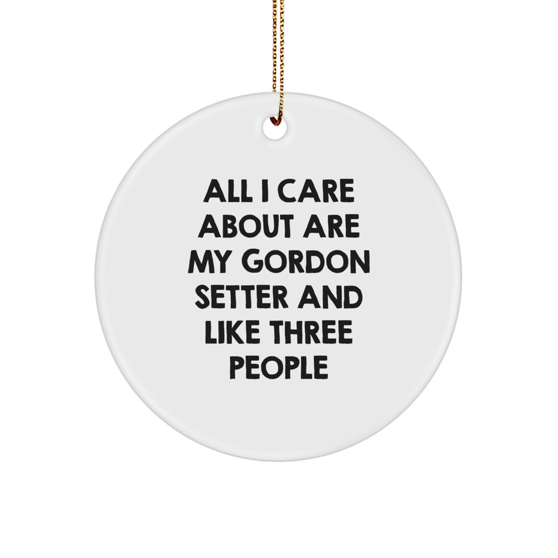Funny Gordon Setter Dog Christmas Unique Gifts for Him from Friends - Circle Ornament for Gordon Setter Dog Enthusiasts - Image 1