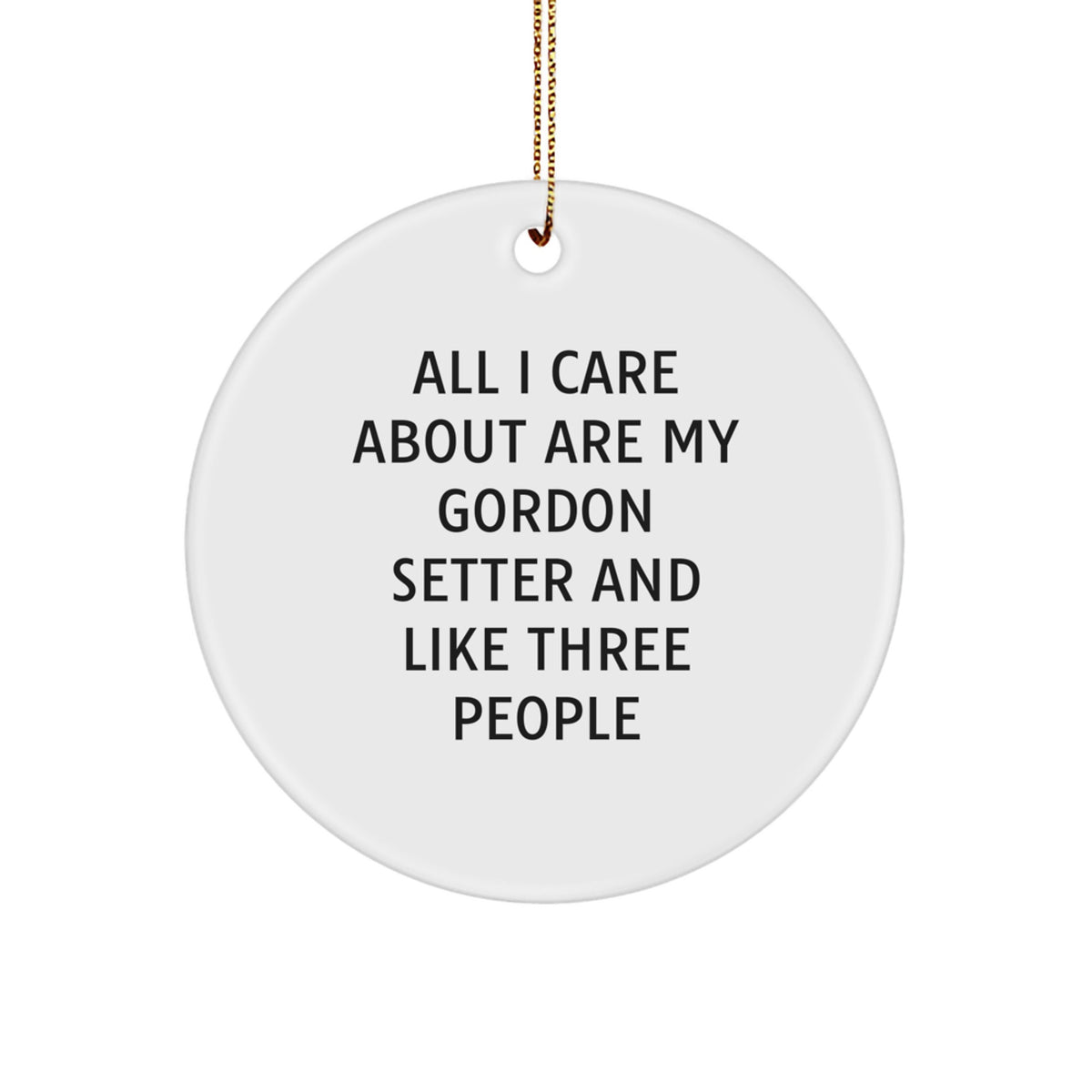 Funny Gordon Setter Dog Gifts for Friends, Gordon Setter Dog Lover Circle Ornament, Christmas Unique Gifts from Men to Friends, Gordon Setter Dog Enthusiast Decor - Image 1