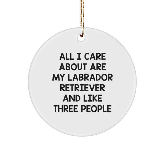 Labrador Retriever Dog Circle Ornament Funny Quote Gifts for Men Women Friends Family - Image 1