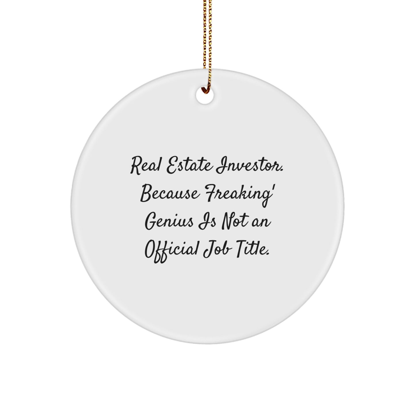 Real Estate Investor Gifts from Friends and Family, Funny Circle Ornament for Christmas Unique Gifts - Image 1