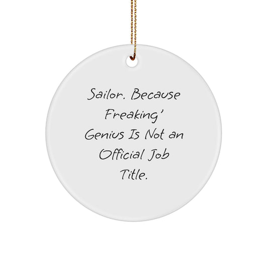 Witty Sailor Christmas Ornament Gift for Friends - Novelty Keepsake - Image 1