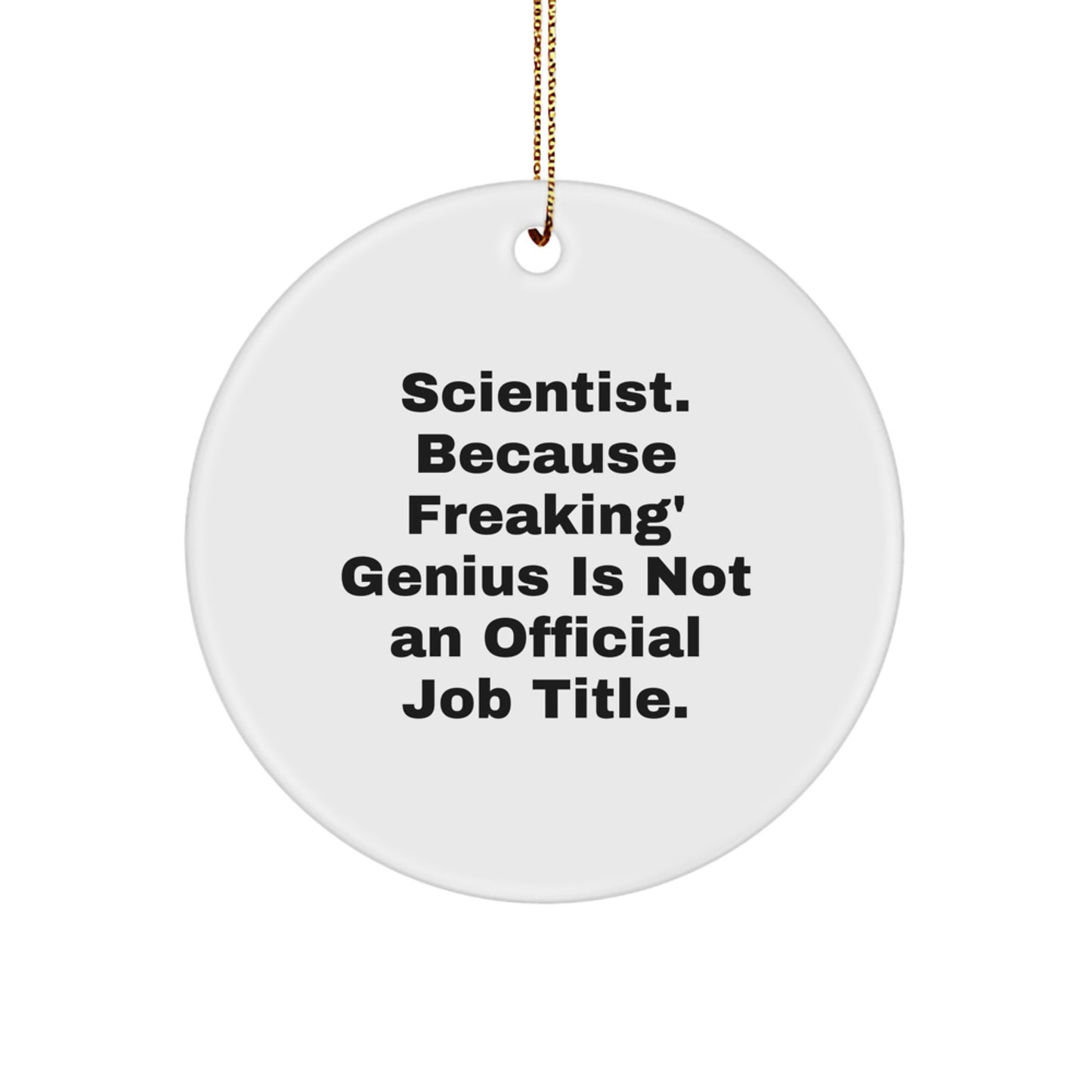 Scientist Keepsake Christmas Ornament for Him Gift - Image 1