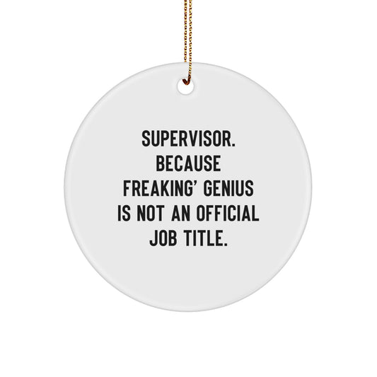 Supervisor Circle Ornament Idea for Coworkers Christmas Gift - Image 1