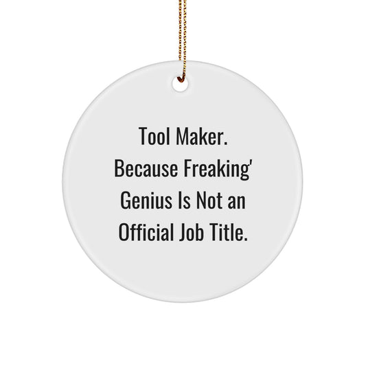 Tool Maker Circle Ornament for Happy Kids Favorite Christmas Unique Gift - Image 1