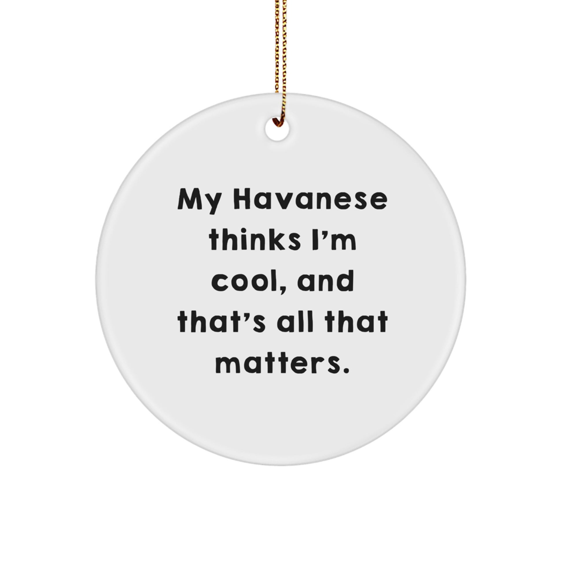 Funny Havanese Dog Circle Ornament Christmas Unique Gifts from Family to Friends - Image 1