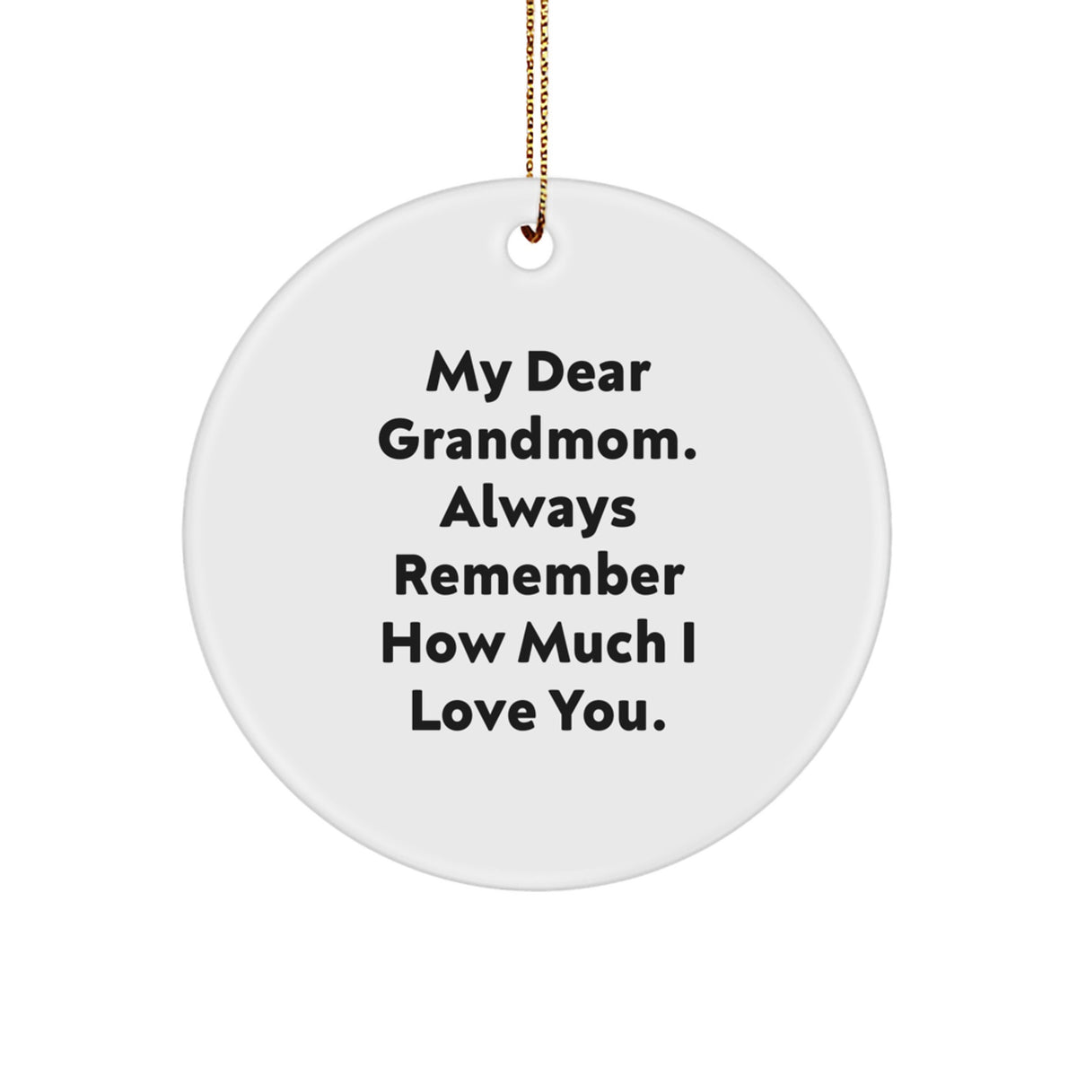 Grandmom Keepsake Christmas Ornament Gift for Her Elegant Year - Image 1