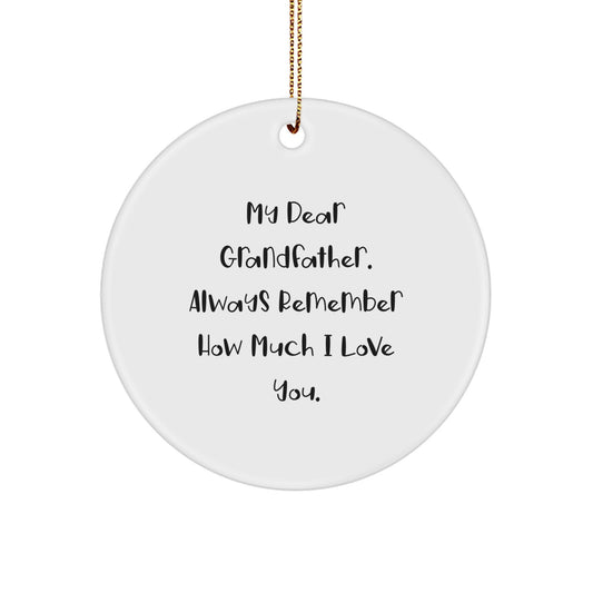 Christmas Gift for Dad Present Grandfather Circle Ornament - Image 1