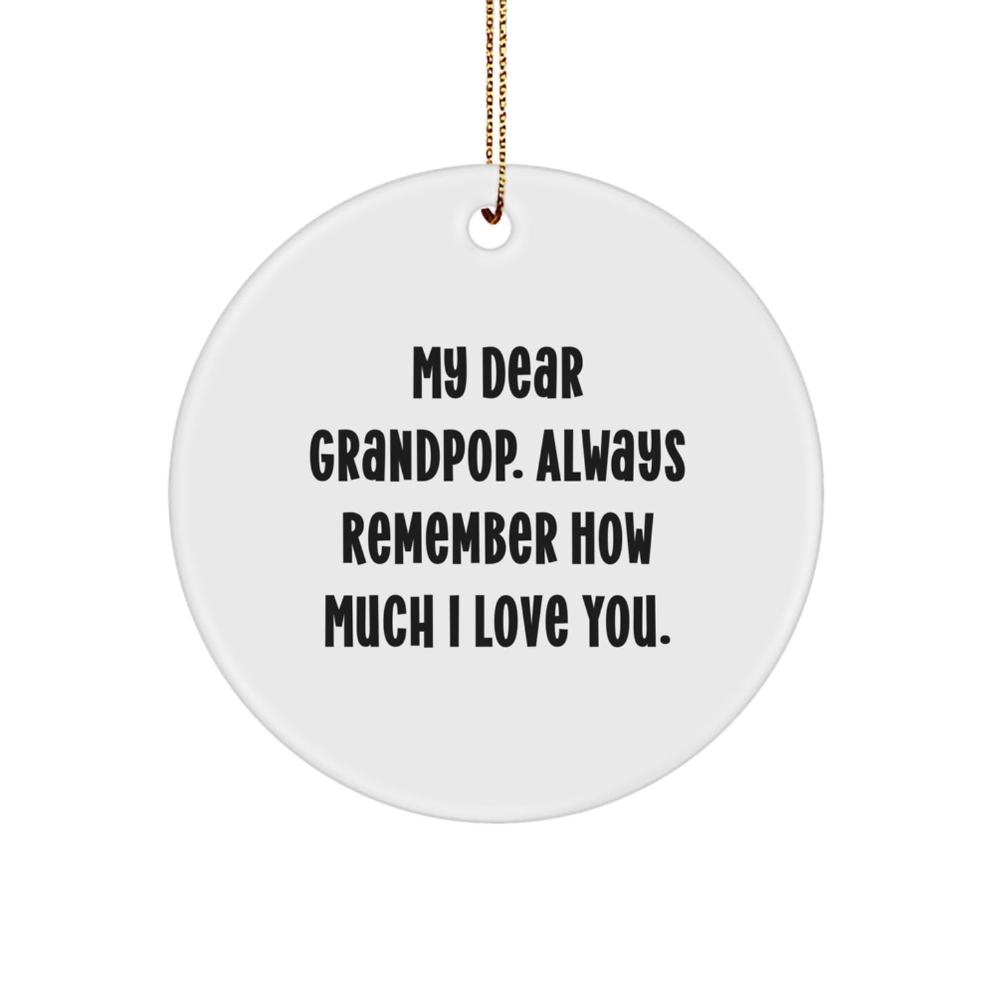 Grandpop Keepsake Christmas Ornament for Him Gift - Image 1