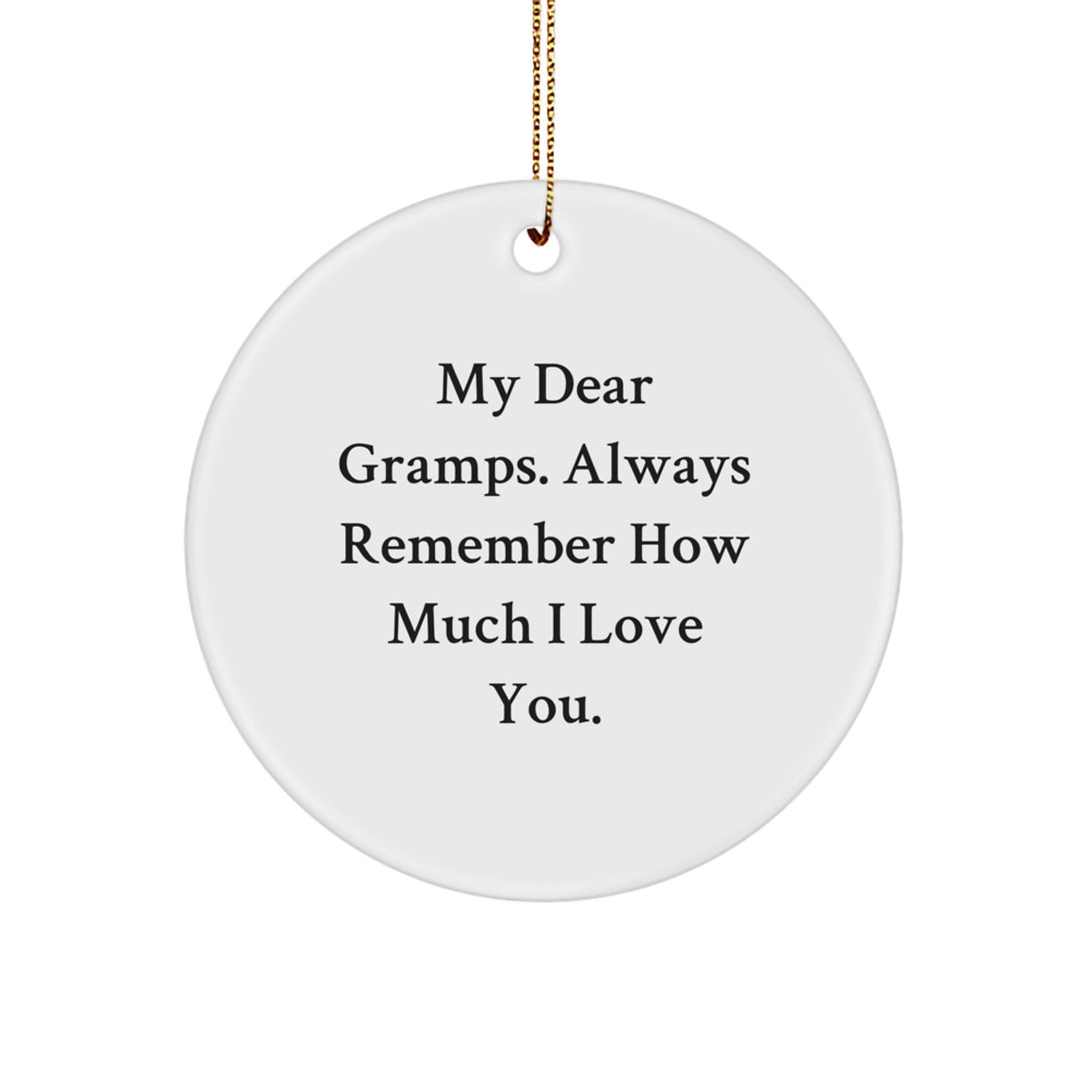 Christmas Gift for Her Gramps Circle Ornament Present - Image 1