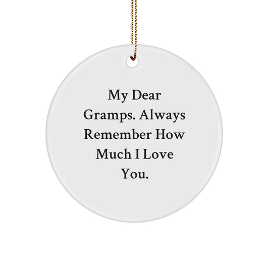 Christmas Gift for Her Gramps Circle Ornament Present - Image 1
