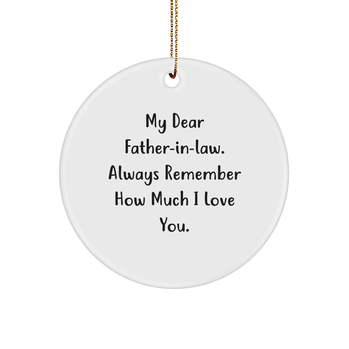 Touching Christmas Ornament Gift for Father-in-Law - 'Always Remember' - Image 1