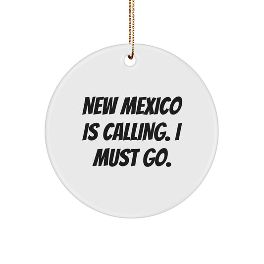 New Mexico Circle Ornament Gifts from Friends for Women, Men, Family - Christmas Unique Ornament - Image 1