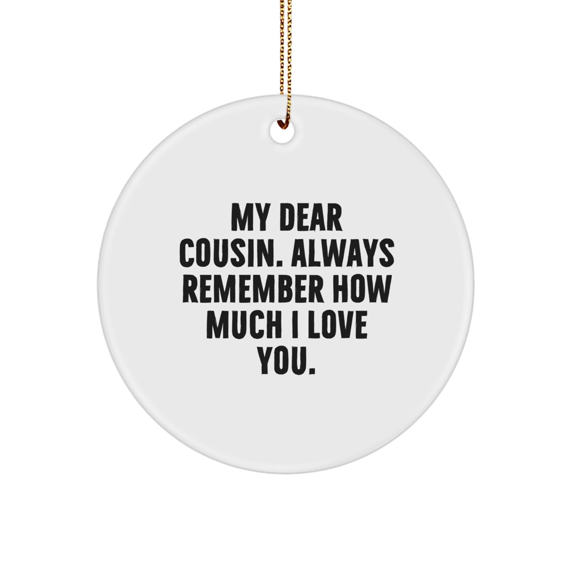 Cousin Favorite Christmas Ornament for Kids Brightly Printed Gift - Image 1