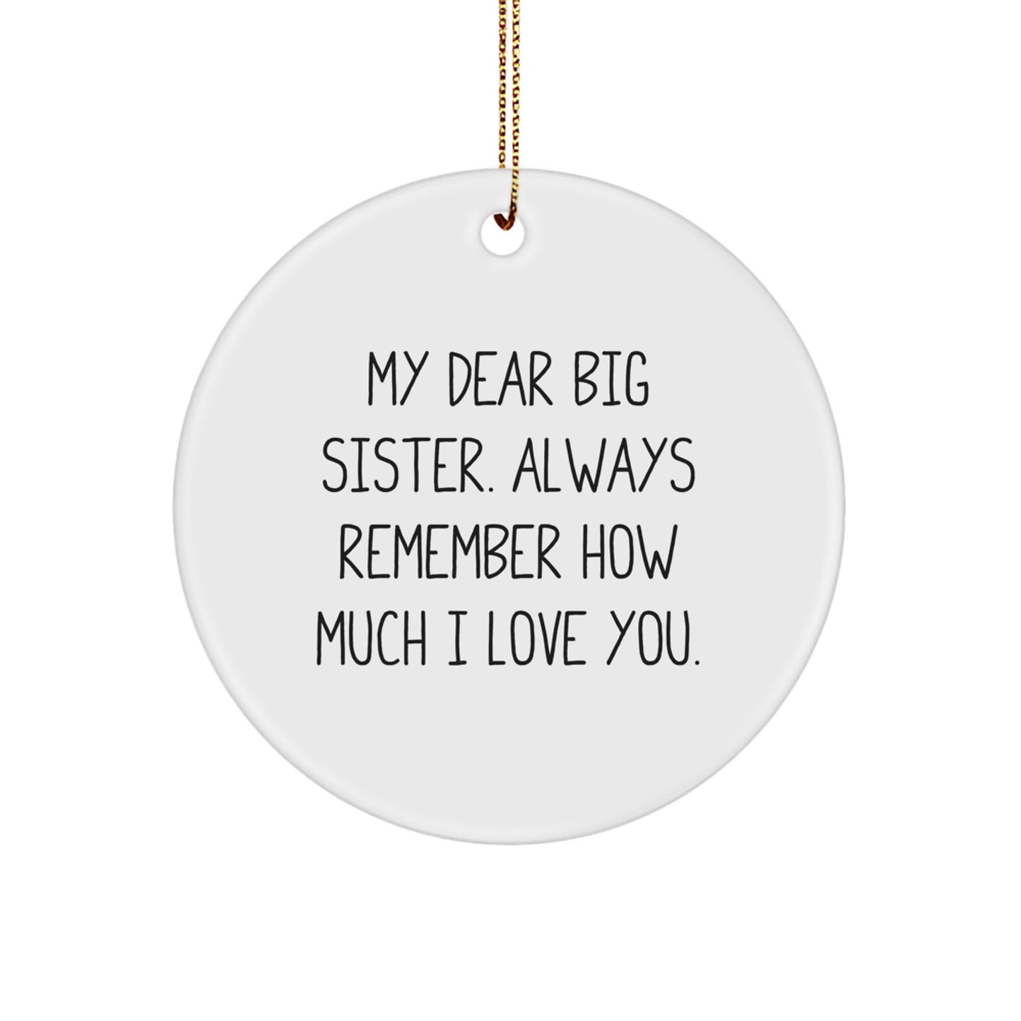 Big Sister Keepsake Christmas Ornament Gift for Her - Image 1