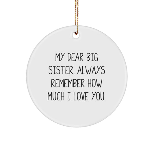 Big Sister Keepsake Christmas Ornament Gift for Her - Image 1