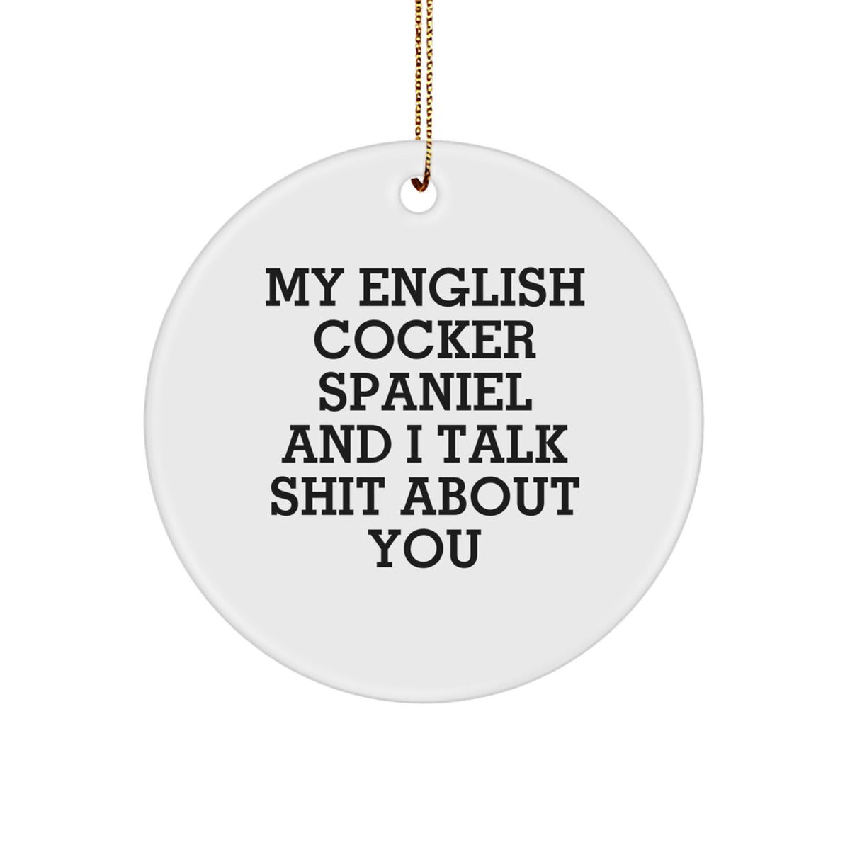 Funny English Cocker Spaniel Christmas Ornament Gift For Kids - Favorite - Image 1