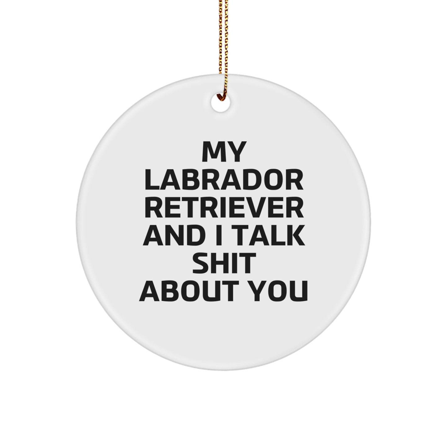 Fun Labrador Retriever Dog Christmas Decorations, Funny Circle Ornament Gifts from Friends, Family, Coworkers, Perfect for Labrador Retriever Dog Lovers - Image 1