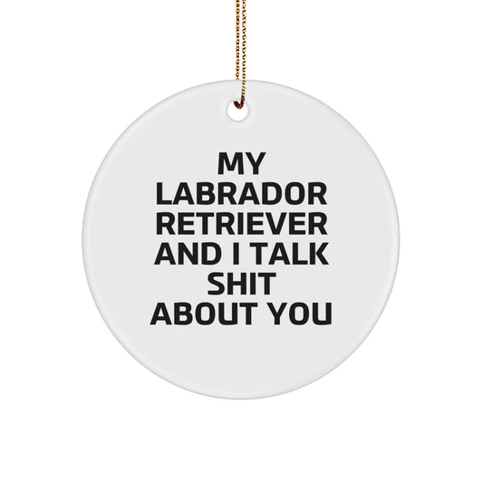 Fun Labrador Retriever Dog Christmas Decorations, Funny Circle Ornament Gifts from Friends, Family, Coworkers, Perfect for Labrador Retriever Dog Lovers - Image 1