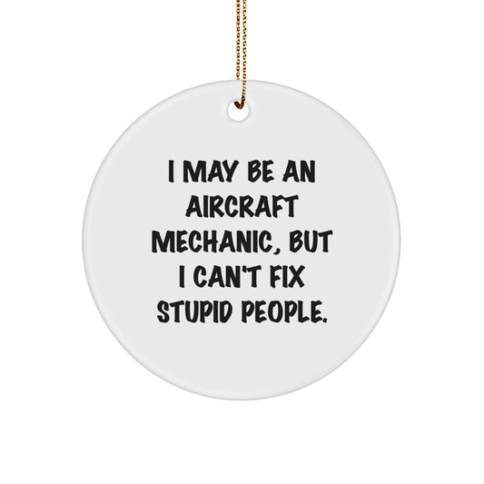 Aircraft Mechanic Christmas Ornament Idea for Coworkers Fun Gift - Image 1