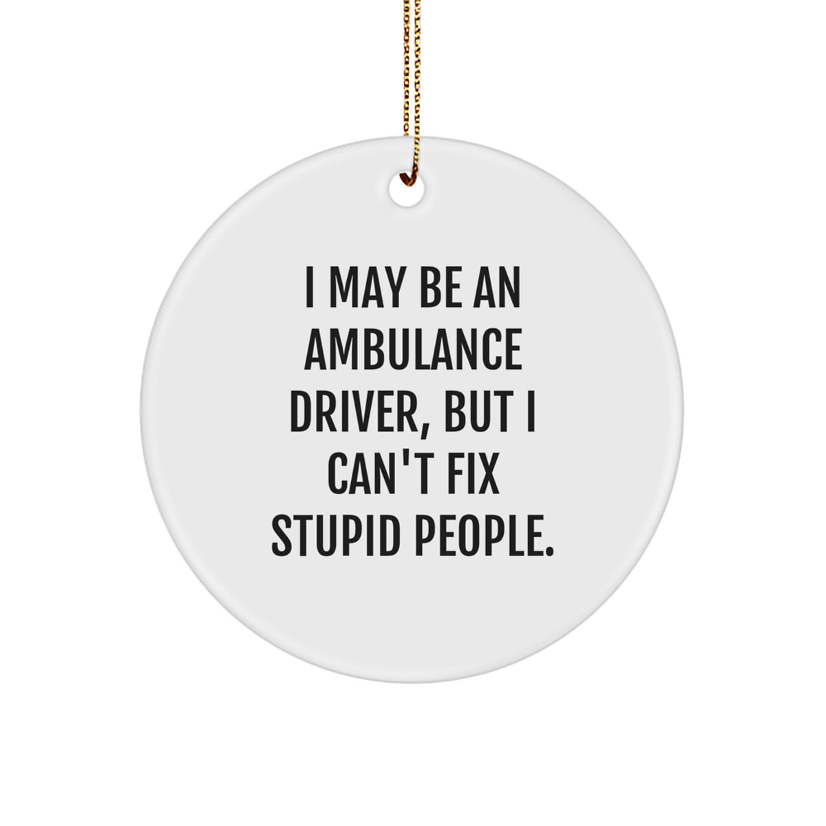 Ambulance Driver Keepsake Christmas Ornament for Him Gift Heartwarming - Image 1