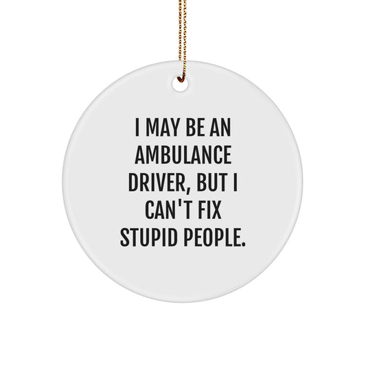 Ambulance Driver Keepsake Christmas Ornament for Him Gift Heartwarming - Image 1