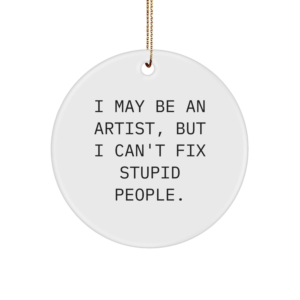 Christmas Gift for Her Artist Keepsake Ornament with Wit - Image 1