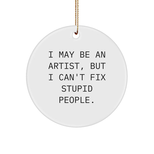 Christmas Gift for Her Artist Keepsake Ornament with Wit - Image 1