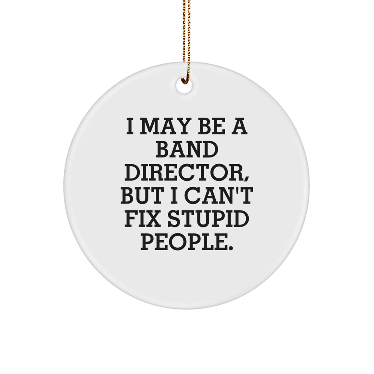 Sarcastic Band Director Christmas Ornament Novelty for Friends Gift - Image 1