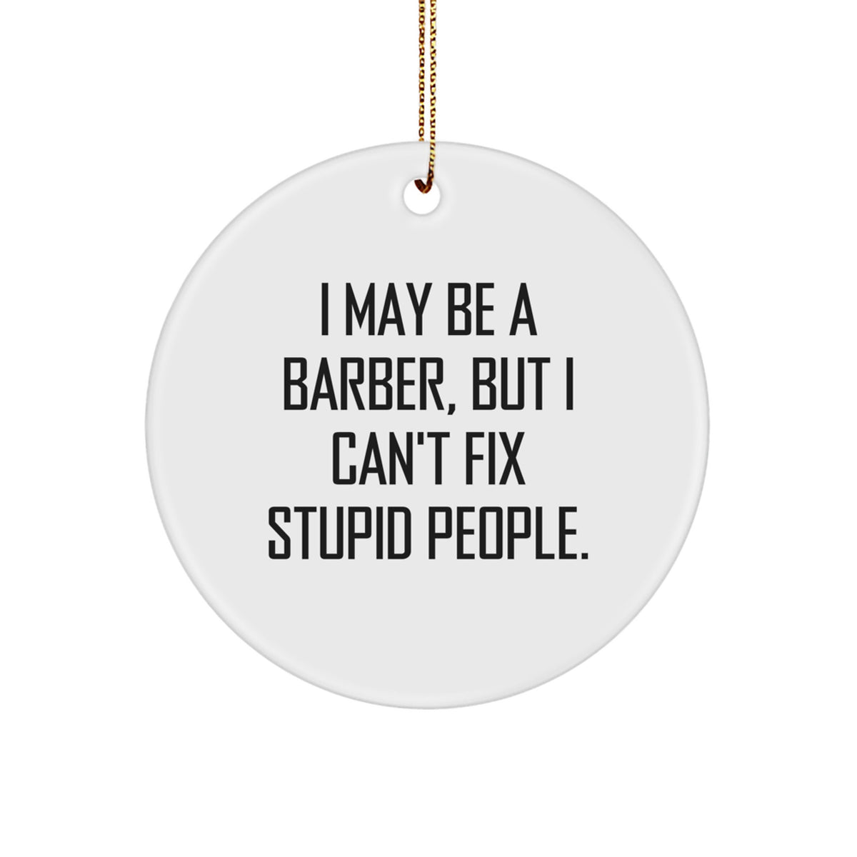 Barber Favorite Circle Ornament for Kids Christmas Gift - Image 1