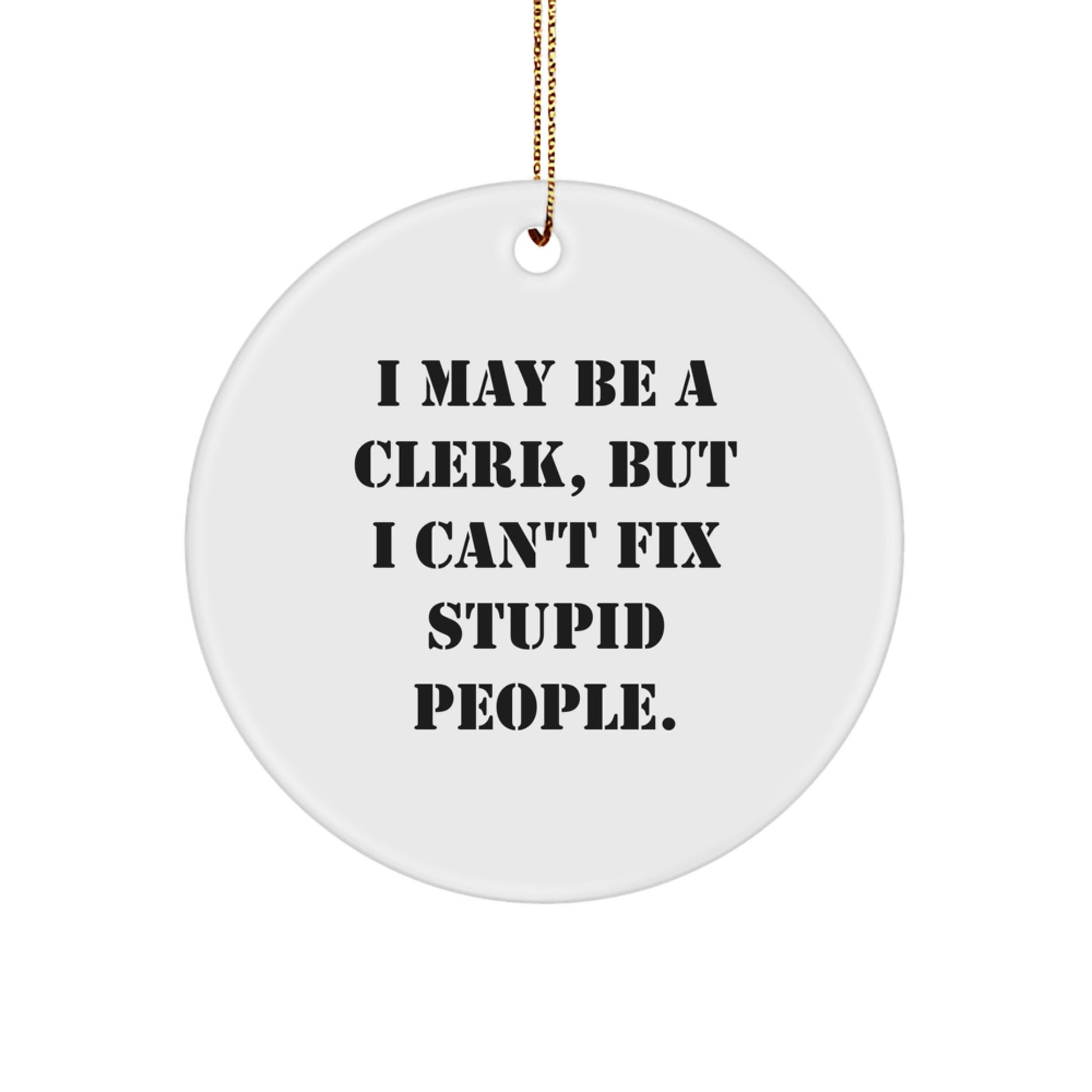 Clerk Circle Christmas Ornament Idea Gift for Coworkers - Image 1