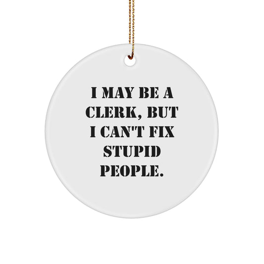 Clerk Circle Christmas Ornament Idea Gift for Coworkers - Image 1