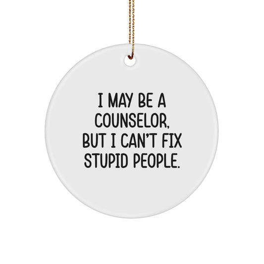 Witty Counselor Christmas Ornament Gift for Friends - Image 1