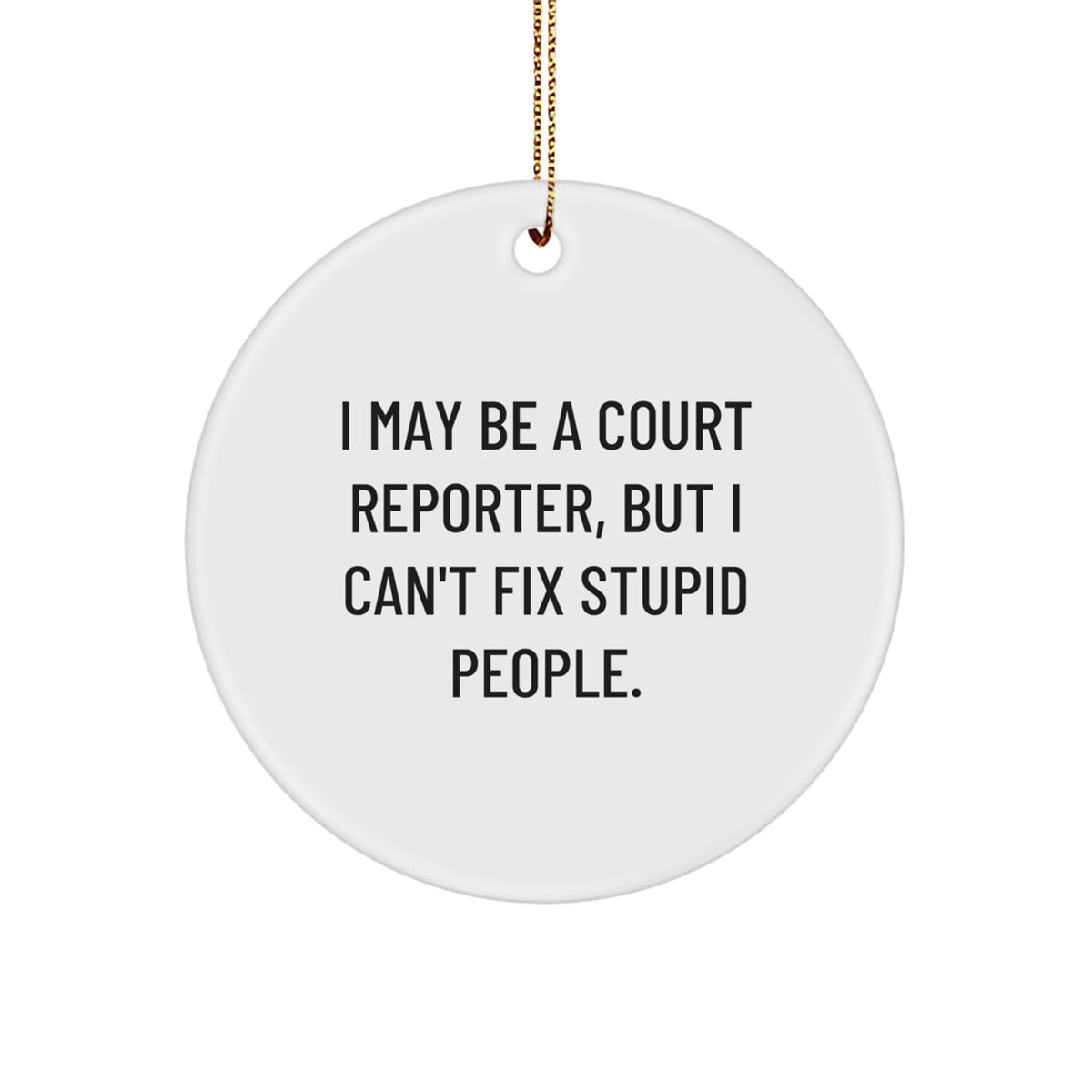 Court Reporter Circle Ornament Gift for Happy Kids Favorite Christmas - Image 1