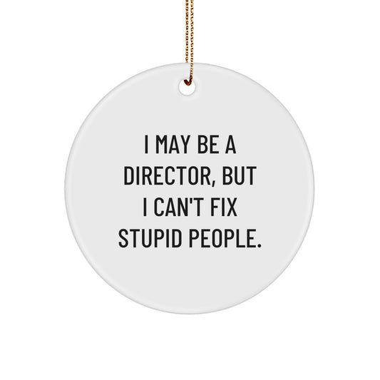 Christmas Gift for Her Director Circle Ornament Present and Humor - Image 1