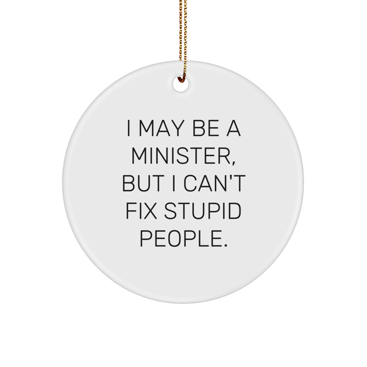 Witty Minister Christmas Ornament for Friends Gift - Image 1