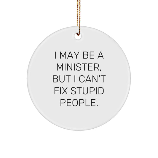 Witty Minister Christmas Ornament for Friends Gift - Image 1