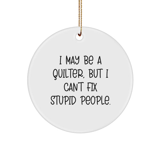 Quilter Keepsake Christmas Ornament for Him Holiday Gift Bright Vibrant - Image 1