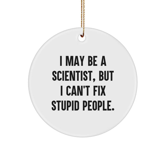 Sarcastic Scientist Christmas Ornament for Friends Novelty Gift - Image 1