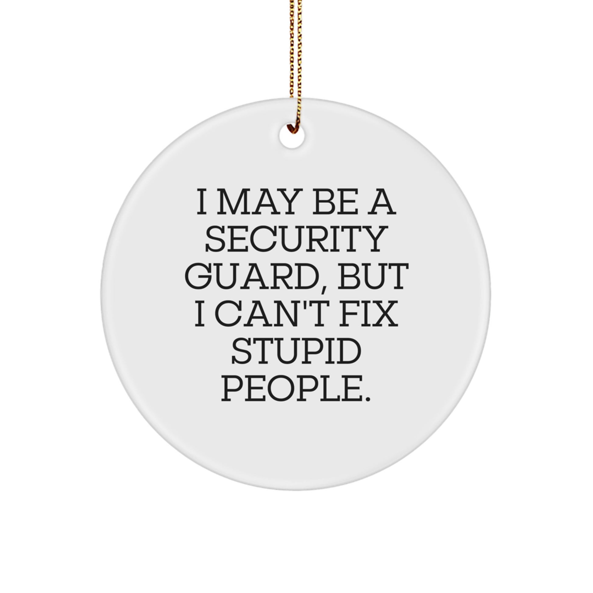 Security Guard Circle Ornament Idea for Coworkers Christmas Gift - Image 1